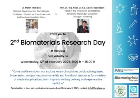 Towards entry "2nd International Biomaterials Research Day at FunGlass Center"